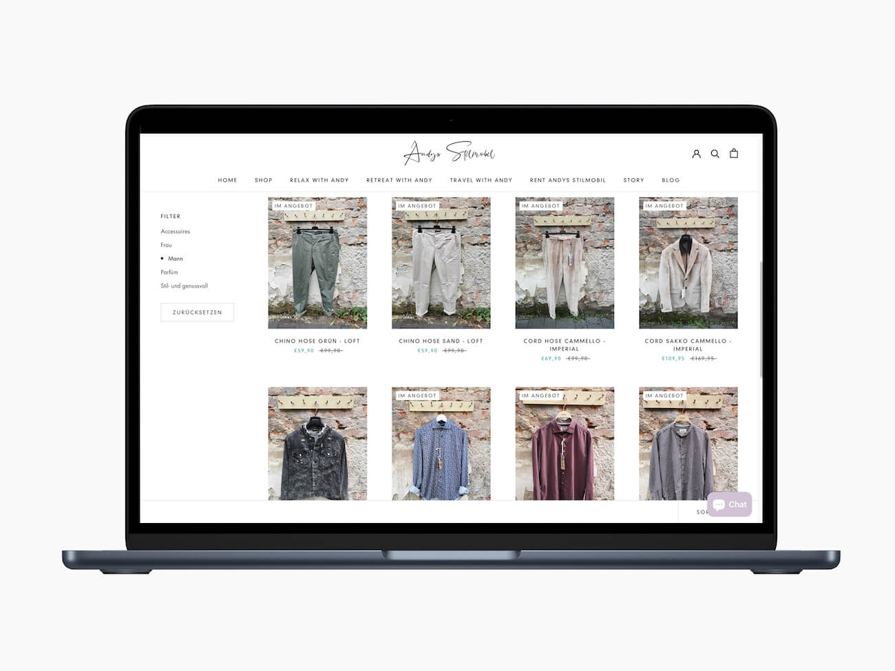 MacBook Air Andys stilmobil Kopie Landau Webdesign Fashion
